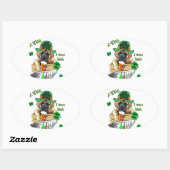 イングリッシュマスティフSt patricks 楕円形シール (シート)