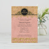 イングリッシュマナーハウススタイルアールデコ新しいダマスク 招待状 (スタンド正面)