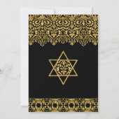 イングリッシュマナーハウススタイルアールデコ新しいダマスク 招待状 (裏面)