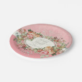 イングリッシュマナーヴィンテージアンティークバラフローラブーケ ペーパープレート (アングル)