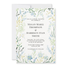 イングリッシュメドウデリケートフラワー結婚式招待状