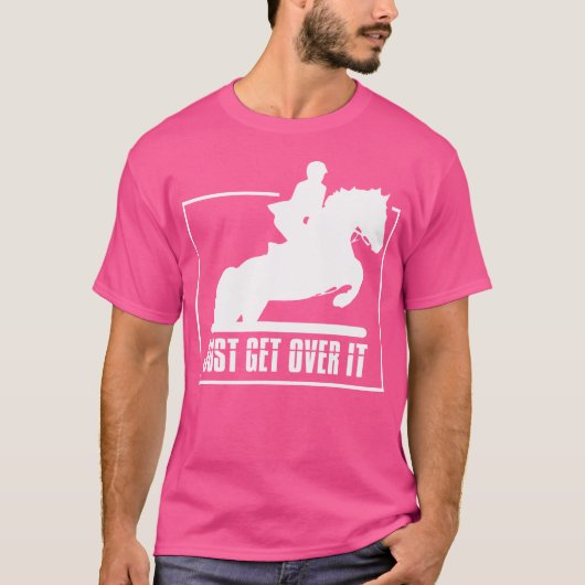 イングリッシュライディング ハンター ジャンパー 少女 馬に乗る Tシャツ (正面)