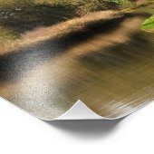 イングリッシュランドスケープキャナルナローボートポンドウォーター フォトプリント            (角)