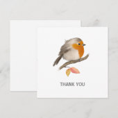 イングリッシュロビンバード サンキューカード (正面/裏面)