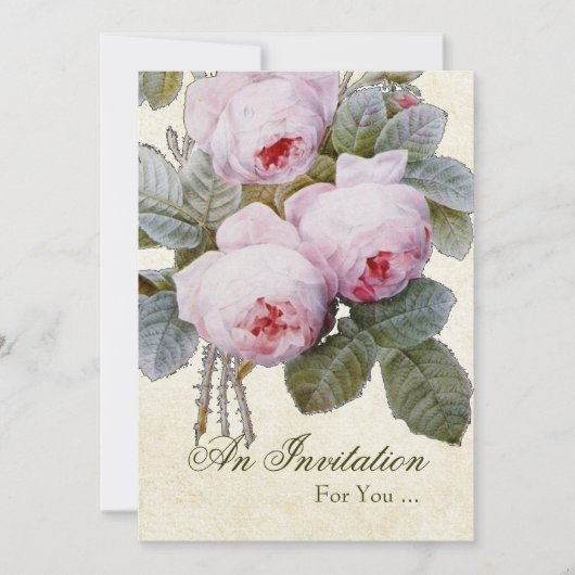 イングリッシュローズ引退パーティーカスタム 招待状 (正面)