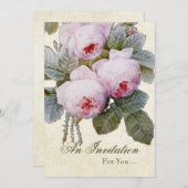 イングリッシュローズ引退パーティーカスタム 招待状 (正面/裏面)