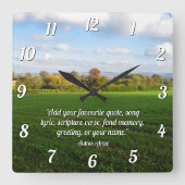 イングリッシュ秋の田舎 – カスタム スクエア壁時計