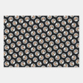 イングリッシュ絵を描フォックスハウンドのかわいいオリジナルドッグアート ラッピングペーパーシート (正面3)