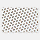 イングリッシュ絵を描フォックスハウンドのかわいいオリジナルドッグアート ラッピングペーパーシート (正面2)