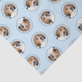 イングリッシュ絵を描フォックスハウンドのかわいいオリジナルドッグアート 薄葉紙 (詳細)