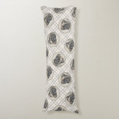 イングリッシュ絵を描マスティフのオリジナルドッグアート ボディピロー (正面縦)