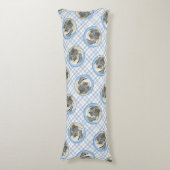 イングリッシュ絵を描マスティフの子犬のオリジナルペットドッグアート ボディピロー (正面縦)