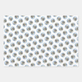 イングリッシュ絵を描マスティフの子犬のオリジナルペットドッグアート ラッピングペーパーシート (正面2)