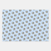 イングリッシュ絵を描マスティフの子犬のオリジナルペットドッグアート ラッピングペーパーシート (正面)