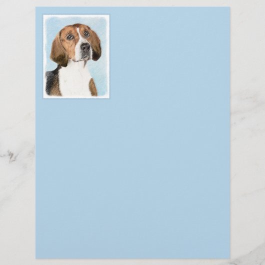 イングリッシュ絵画フォックスハウンド – Cuteオリジナルドッグアート (正面)