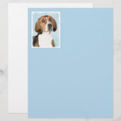 イングリッシュ絵画フォックスハウンド – Cuteオリジナルドッグアート (正面/裏面)