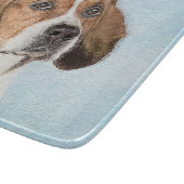 イングリッシュ絵画フォックスハウンド – Cuteオリジナルドッグアート カッティングボード (角)