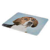 イングリッシュ絵画フォックスハウンド – Cuteオリジナルドッグアート カッティングボード (角)