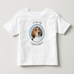 イングリッシュ絵画フォックスハウンド – Cuteオリジナルドッグアート トドラーTシャツ