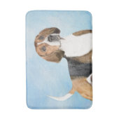 イングリッシュ絵画フォックスハウンド – Cuteオリジナルドッグアート バスマット (正面縦)