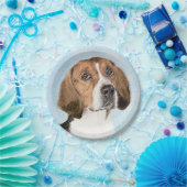 イングリッシュ絵画フォックスハウンド – Cuteオリジナルドッグアート ペーパープレート (パーティー)