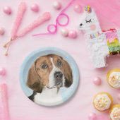 イングリッシュ絵画フォックスハウンド – Cuteオリジナルドッグアート ペーパープレート (パーティー)