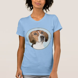 イングリッシュ絵画フォックスハウンド – Cuteオリジナルドッグアート Tシャツ