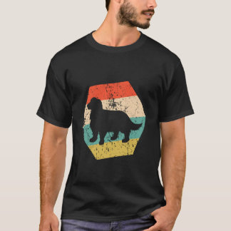 イングリッシュ・スプリンガー・スパニエル犬の犬種レトロなダストレス加工 Tシャツ