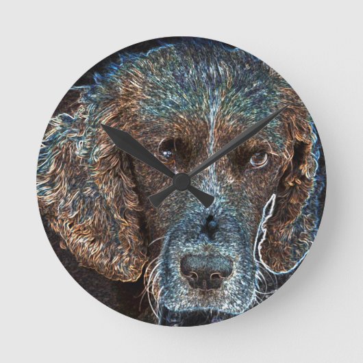 イングリッシュ・スリンガー ラウンド壁時計 (正面)