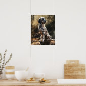 イングリッシュ・セッターの犬の絵画 ポスター (キッチン)
