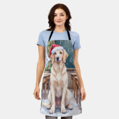 イングリッシュ・セッター コジー クラスルーム 教師 サンタ エプロン (着用した状態)