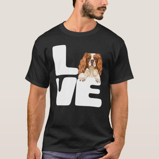 イングリッシュ・トイ・スパニエルが大好き Tシャツ (正面)