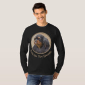 イングリッシュ・トイ・スパニエル 画 原画 アニマルアート Tシャツ (正面フル)