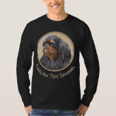 イングリッシュ・トイ・スパニエル 画 原画 アニマルアート Tシャツ (正面)
