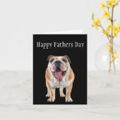 イングリッシュ・ブルドッグの父の日 カード (黄色い花)