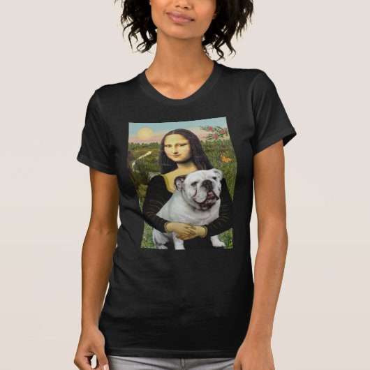 イングリッシュ・ブルドッグ9 - モナリザ Tシャツ (正面)