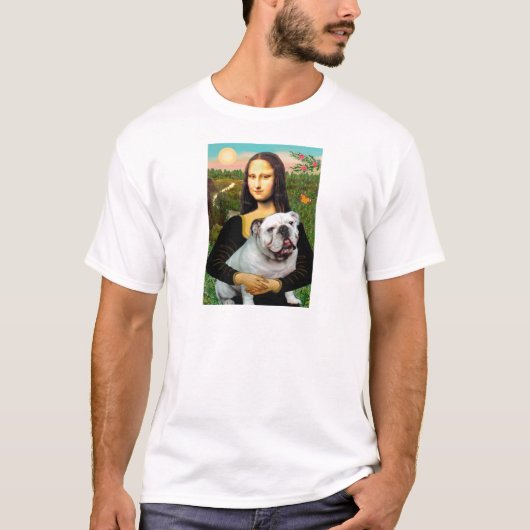 イングリッシュ・ブルドッグ9 - モナリザ Tシャツ (正面)