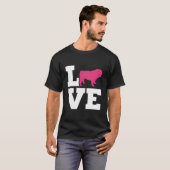 イングリッシュ・ブルドッグ・ラブ Tシャツ (正面フル)