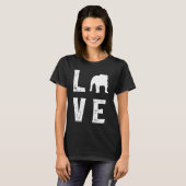 イングリッシュ・ブルドッグ 愛 1 Tシャツ (正面フル)