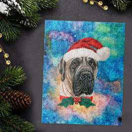 イングリッシュ・マスティフ犬のクリスマス ジグソーパズル