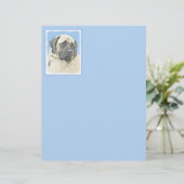 イングリッシュ・マスティフ (フォーン) 絵画 - オリジナルの犬アート (スタンド正面)