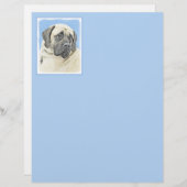 イングリッシュ・マスティフ (フォーン) 絵画 - オリジナルの犬アート (正面/裏面)