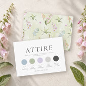 イングリッシュ・メドウの結婚式のドレスコードカード 招待状