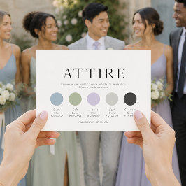 イングリッシュ・メドウの結婚式のドレスコードカード 招待状