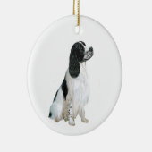イングリッシュSpringerスパニエル犬(A) – 白黒 セラミックオーナメント (右)