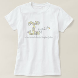 イングリッドの女の子Iの一流の意味モノグラムのTシャツ Tシャツ