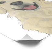 イングリッパーソナライズされたドゴールデンレトリバードッグアート フォトプリント            (角)