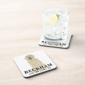 イングリッパーソナライズされたドゴールデンレトリバードッグ コースター (右側)