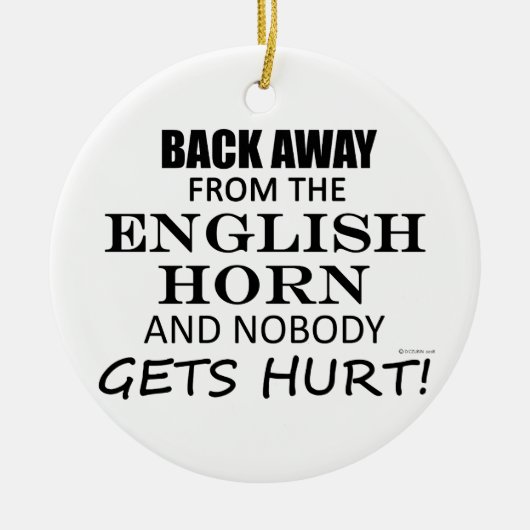 イングリッ遠くにグホーンから戻る セラミックオーナメント (正面)