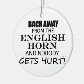 イングリッ遠くにグホーンから戻る セラミックオーナメント (左)